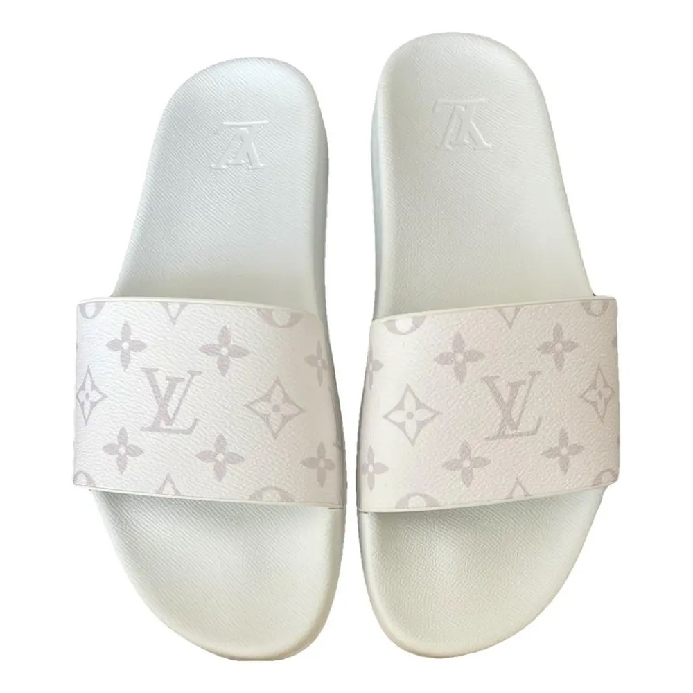 Men’s Louis Vuitton White Monogram Slides